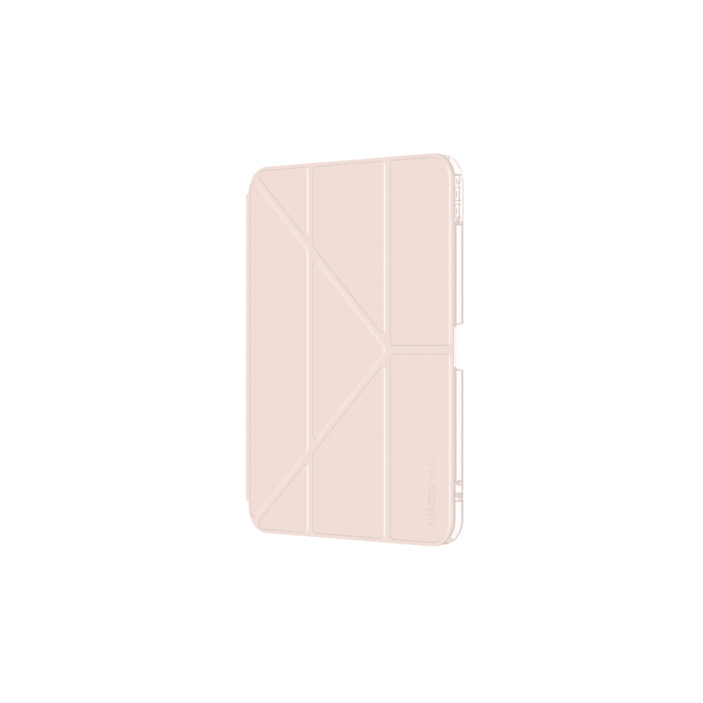 Pink geometric-patterned case on a white background