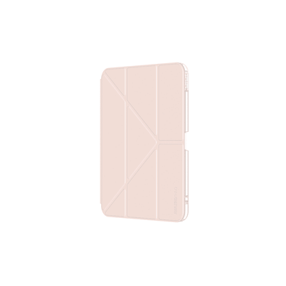 Pink geometric-patterned case on a white background