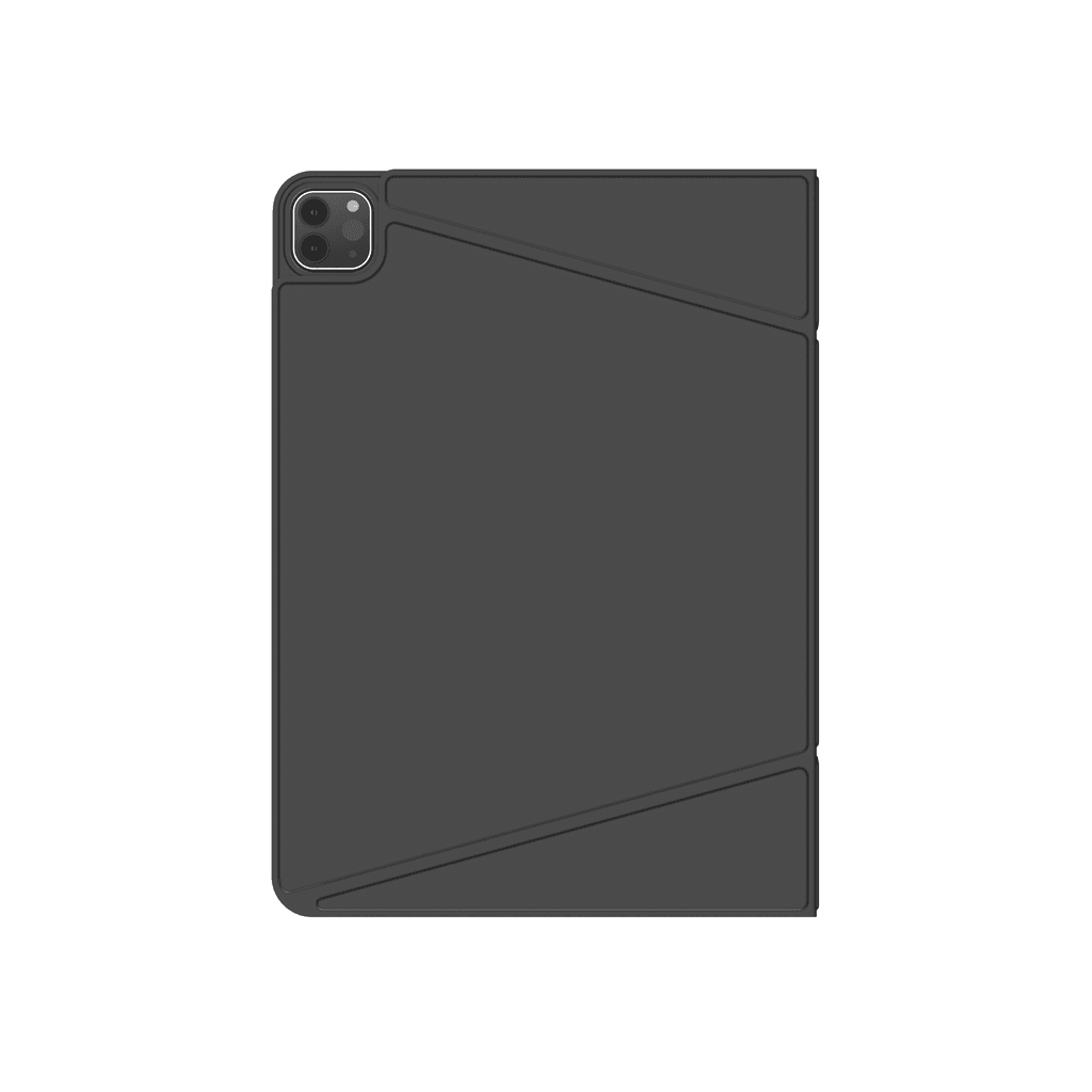 Black tablet case on a white background