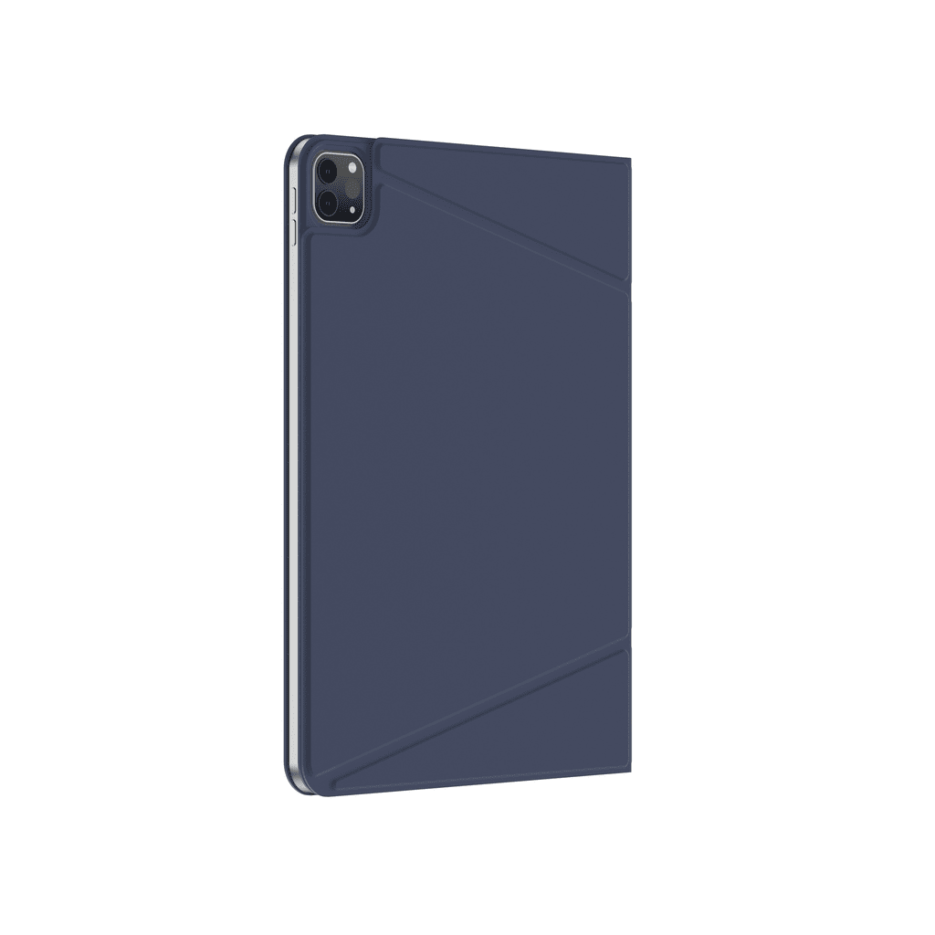 Dark blue case for a tablet on a white background