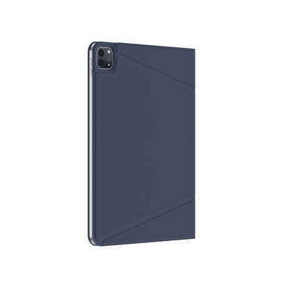 Dark blue case for a tablet on a white background