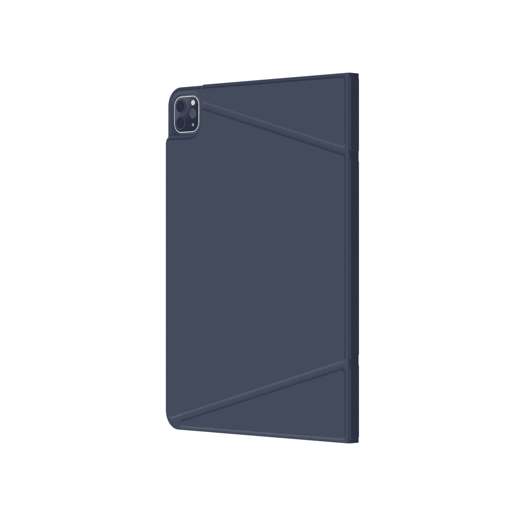 Dark blue tablet case on a white background
