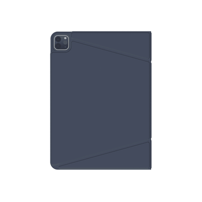 Dark blue tablet case on a white background