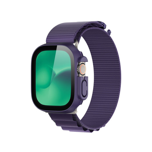 في Apple Watch Ultra Marsix Pro Bumper مع زجاج 49 ملم - أرجواني جديد