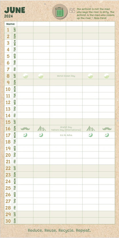 Academic Family Calendar Sept 2023 to Dec 2024  16 months