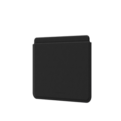 Black leather wallet on a transparent background