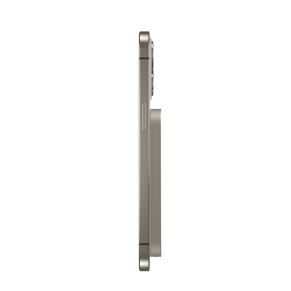 Grey Power bank with side view with transparent background