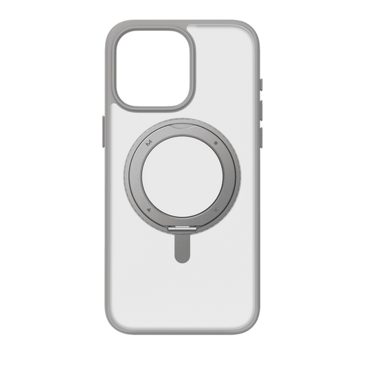Phone case with a ring holder on a green background