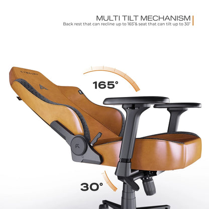 CYBEART | Vintage Edition - NEO Series Gaming / Office Chair | 4D Armrest, Magnetic Neck & Lumbar Pillow, Supreme PU Leather, Ergonomic, Recline & Tilt