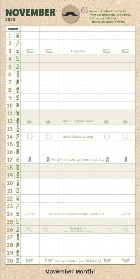 Academic Family Calendar Sept 2023 to Dec 2024  16 months