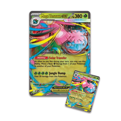Pokémon trading card featuring Mega Venusaur GX on a white background