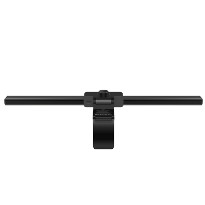 Black metal rod with a clamp on a transparent background