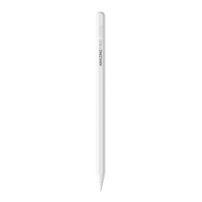 White stylus pen with 'AMAZING PENCIL' branding on a white background