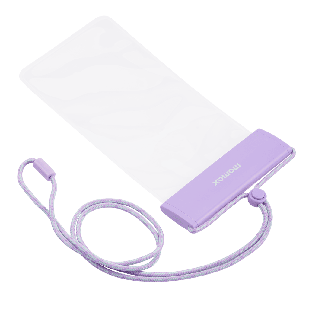 Purple eye mask with a white pillow and strap on a green background