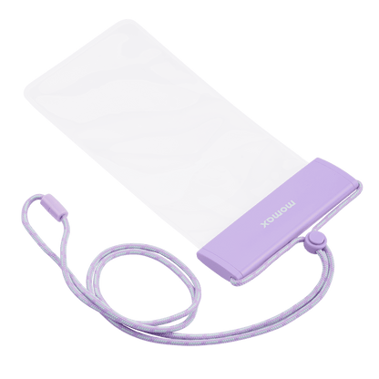 Purple eye mask with a white pillow and strap on a green background