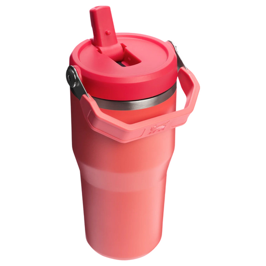 Stanley Ice Flow GO 600ml/20oz Flip Straw Wtr Btl Hot Coral