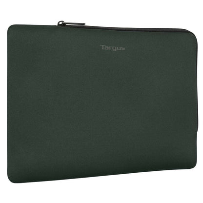 Green laptop sleeve with Targus branding on a white background