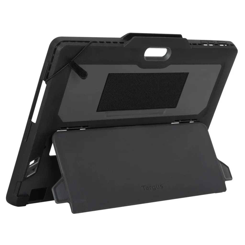 Black tablet case with Targus branding on a white background