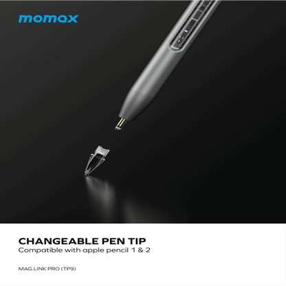 Momax changeable pen tip with a black background