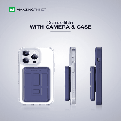Phone case compatible with camera and case, featuring 'Amazing Thing' branding.