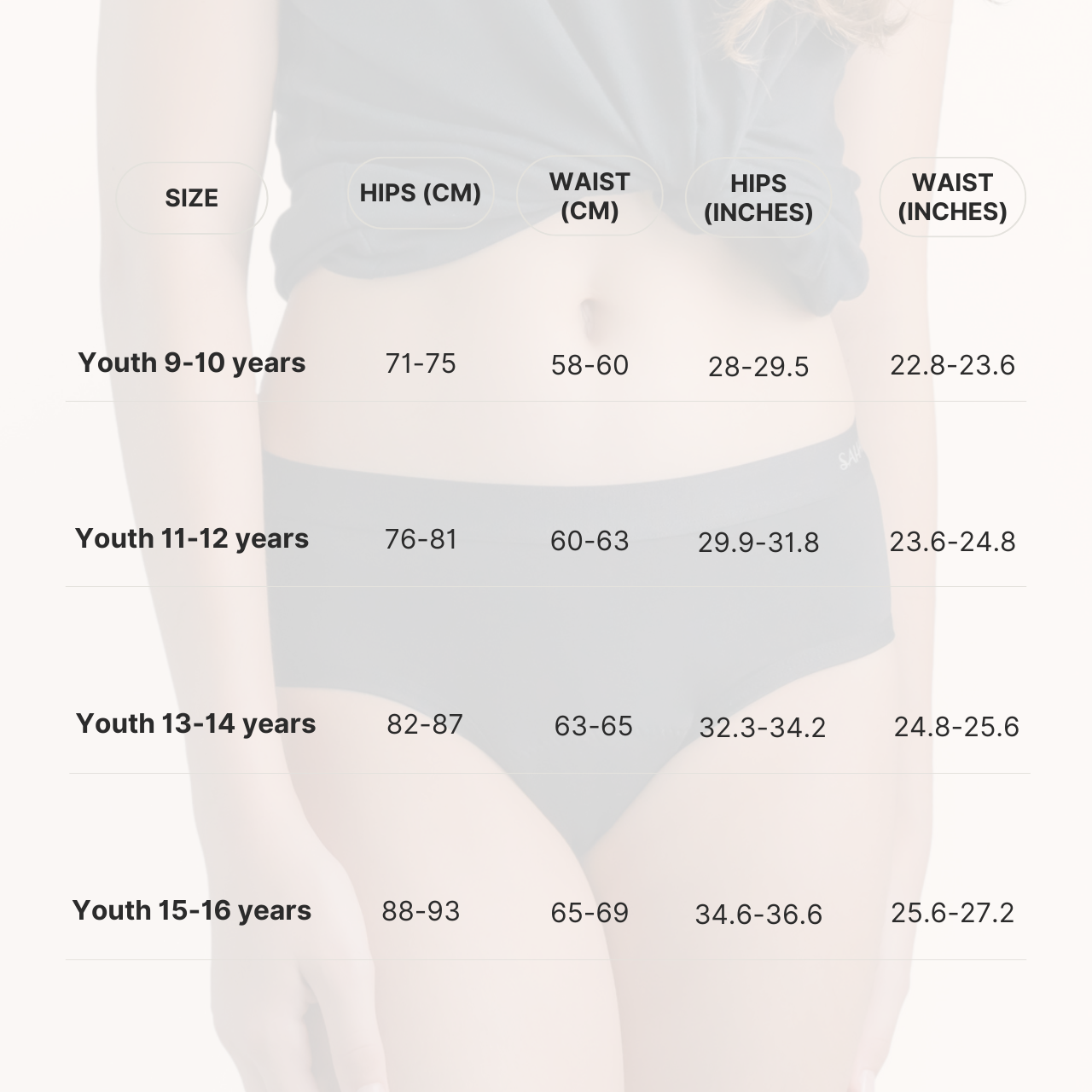 Period Proof Underwear Teen Boyleg Moderate Absorbency - Years 9-10
