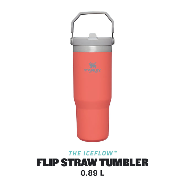 The IceFlow™ Flip Straw Tumbler 0.89L / 30 OZ Guava