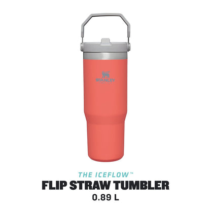 The IceFlow™ Flip Straw Tumbler 0.89L / 30 OZ Guava