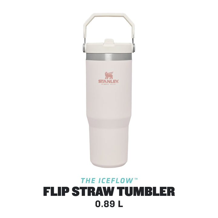 The IceFlow™ Flip Straw Tumbler 0.89L / 30 OZ Rose Quartz