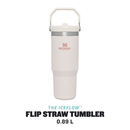 The IceFlow™ Flip Straw Tumbler 0.89L / 30 OZ Rose Quartz