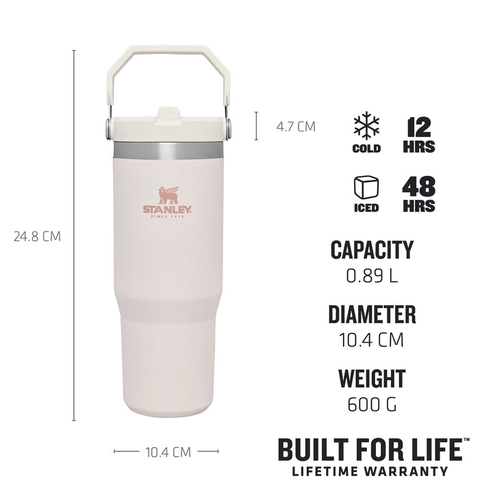 The IceFlow™ Flip Straw Tumbler 0.89L / 30 OZ Rose Quartz