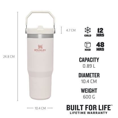 The IceFlow™ Flip Straw Tumbler 0.89L / 30 OZ Rose Quartz