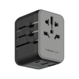 Momax 1-World 20W Universal Travel Charger - Black
