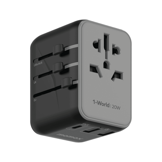Multiplug with multiple sockets and USB ports on a transparent background