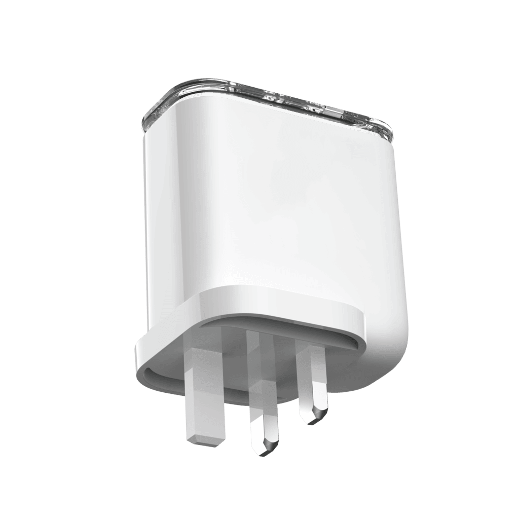 White electronic component on a transparent background