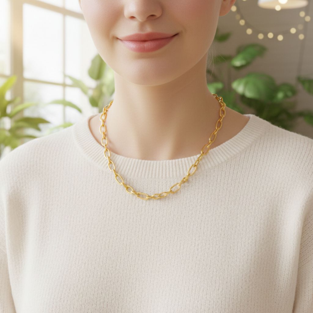 Gold Figaro Chain Necklace