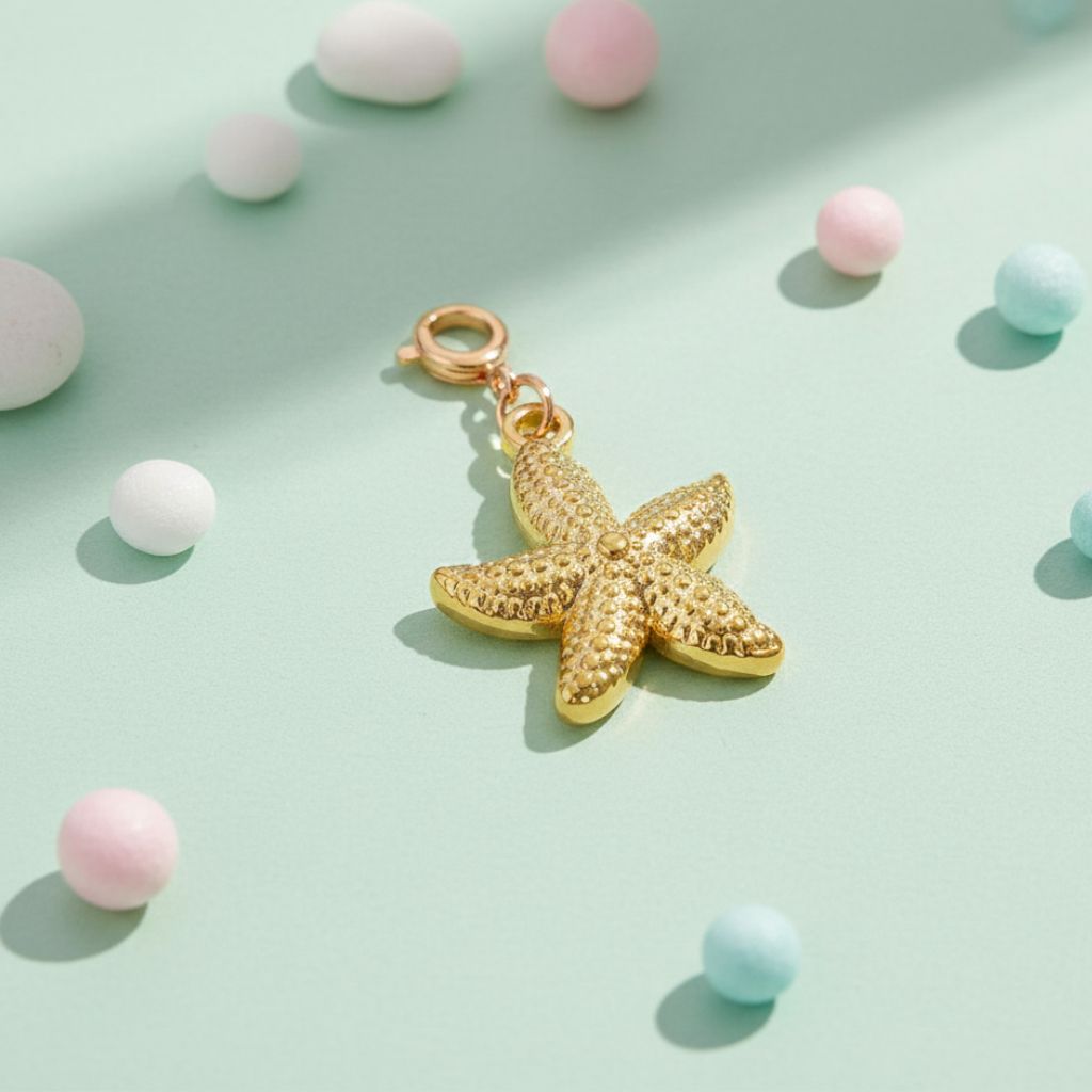 Gold Starfish Charm