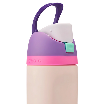 Owala FreeSip Stainless Steel 473ml 16oz Water Bottles 2 pack Purple and Teel Green