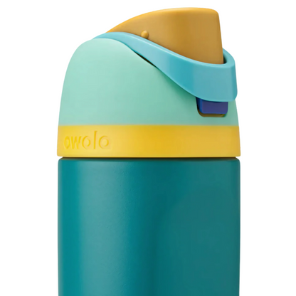 Owala FreeSip Stainless Steel 473ml 16oz Water Bottles 2 pack Purple and Teel Green