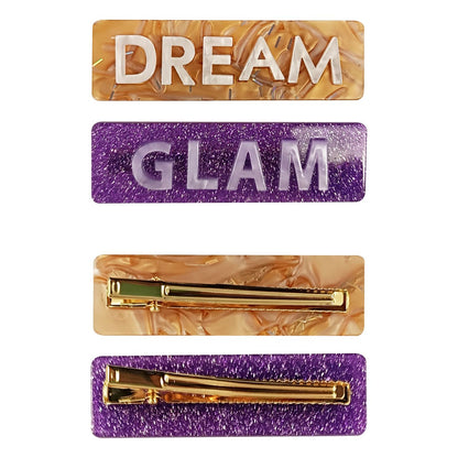 WOW Generation Hair Clips with Message - Dream/ Glam