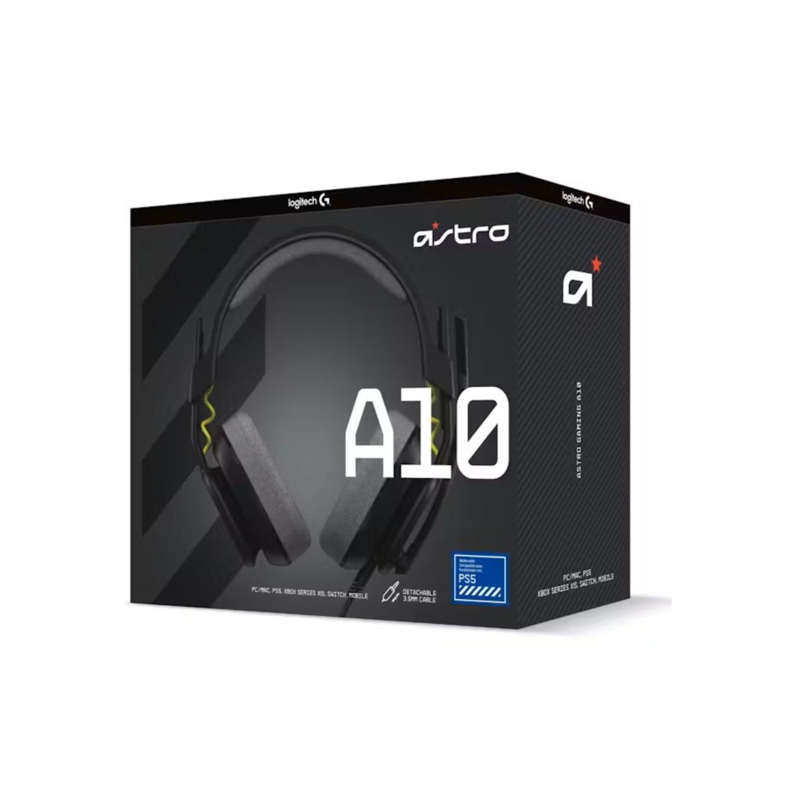 Logitech Astro A10 Gen 2 Wired Gaming Headset Black