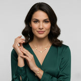 Four Leaf Clover Bracelet & Necklace Jewellery Set For Women