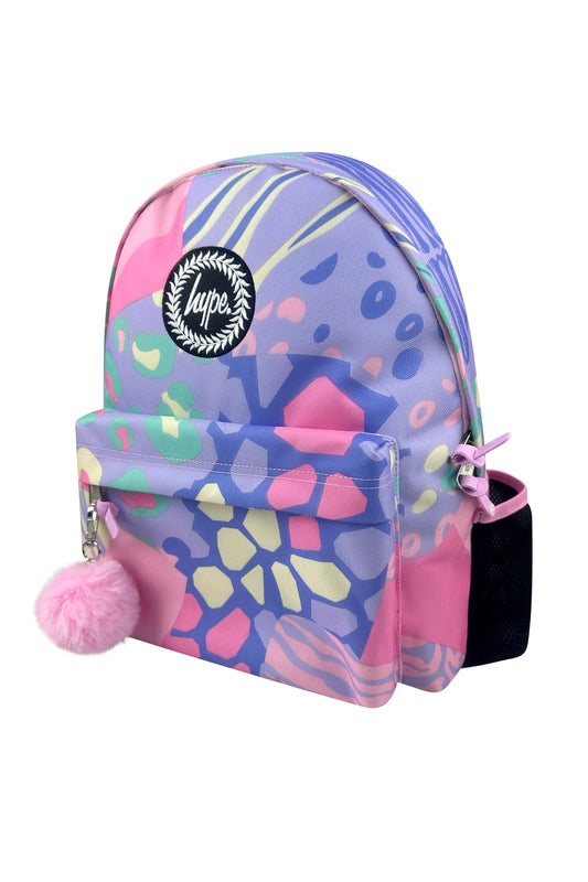 3-in-1 School Set - Multi Pastel Prints Backpack ,Lunch bag & Pencil Case