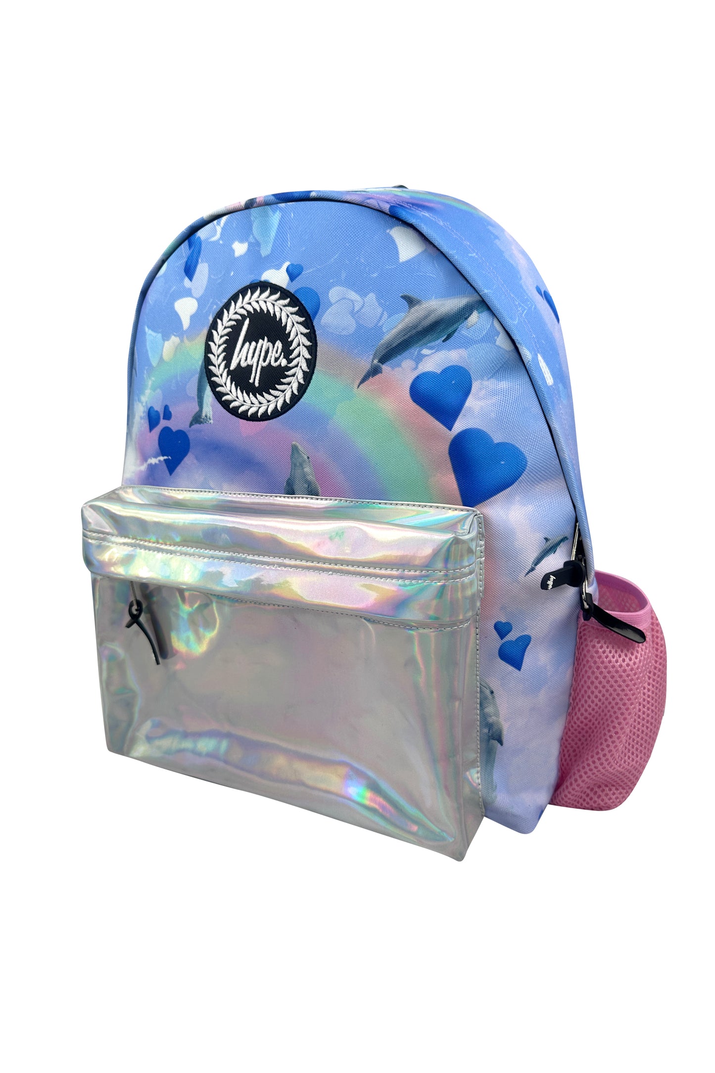 2-in-1 School Set - Rainbow Dolphin Backpack and Lunch Bag