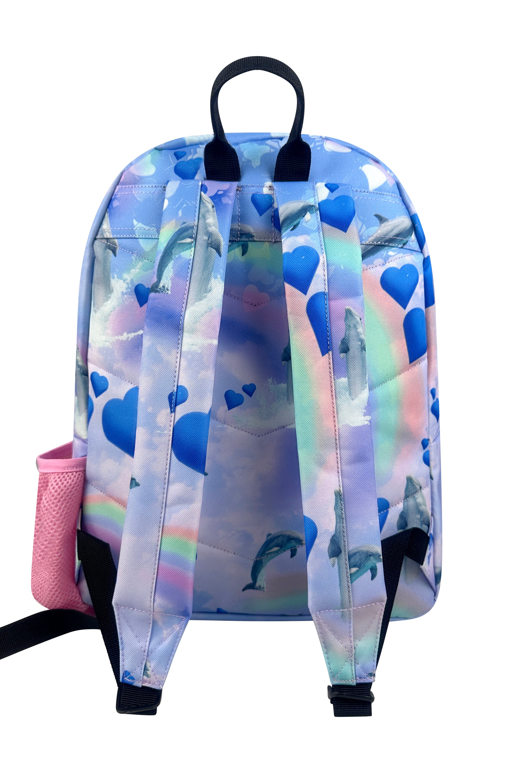 2-in-1 School Set - Rainbow Dolphin Backpack and Lunch Bag