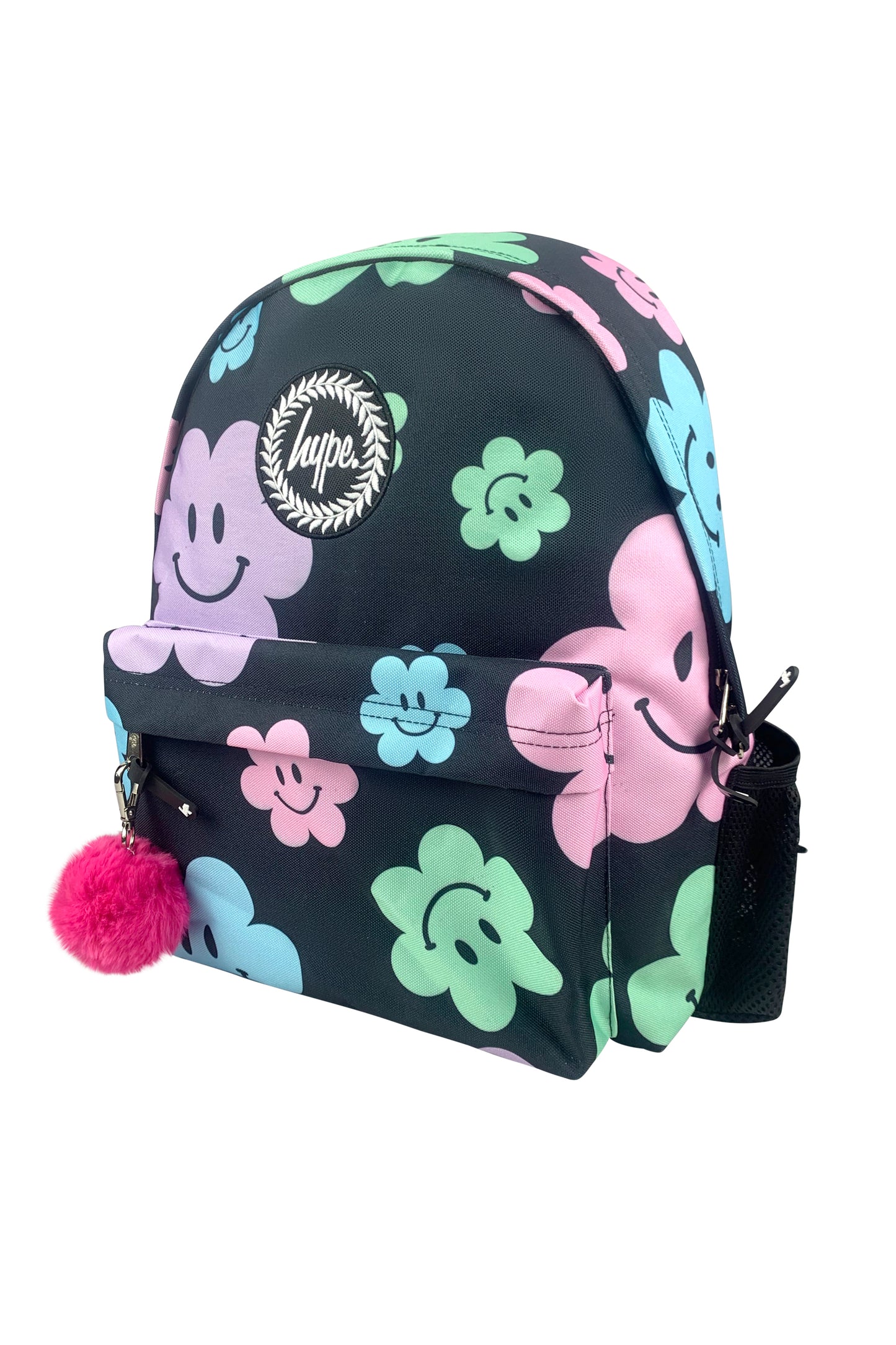 Iconic Backpack - Black Happy Flowers