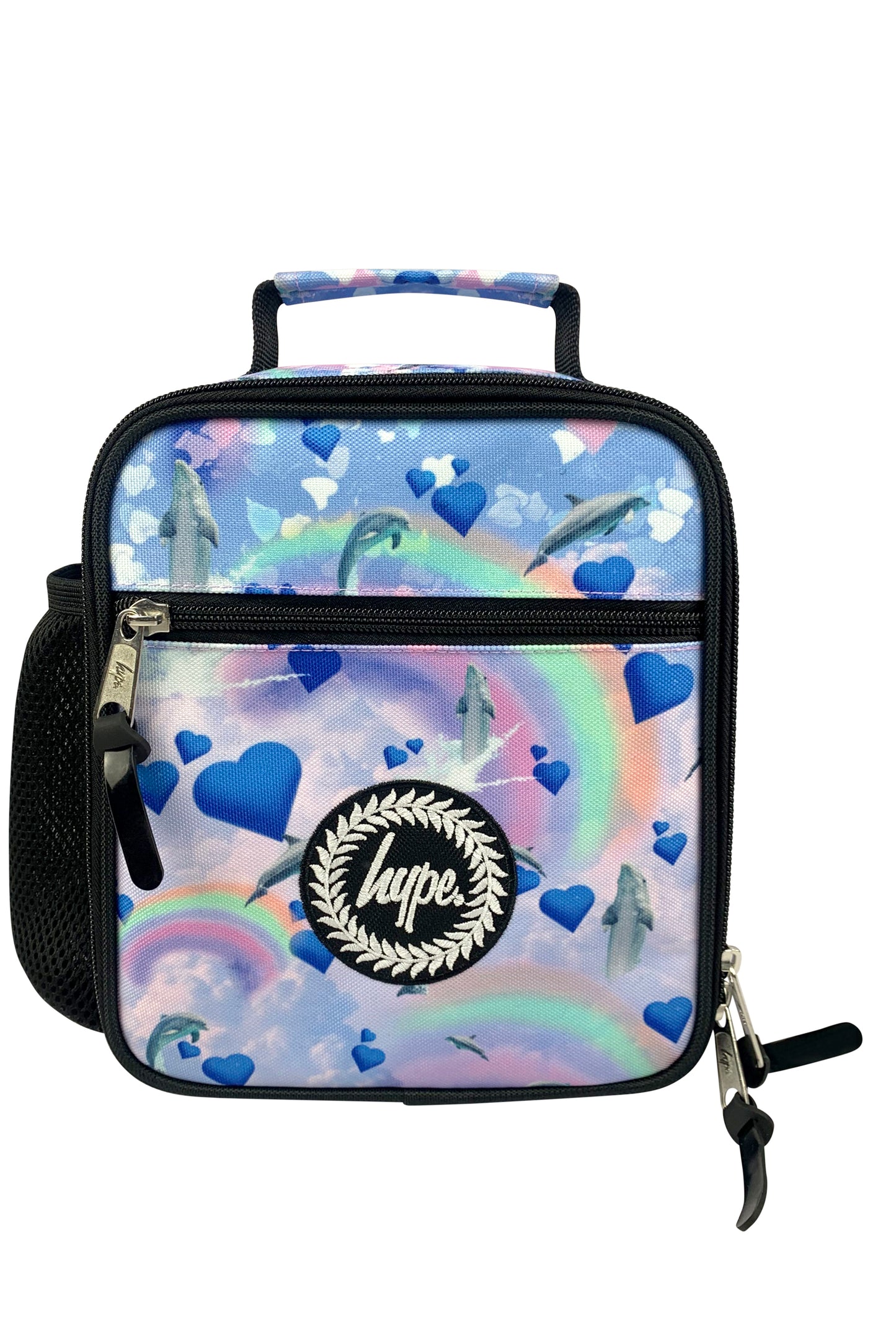 2-in-1 School Set - Rainbow Dolphin Backpack and Lunch Bag