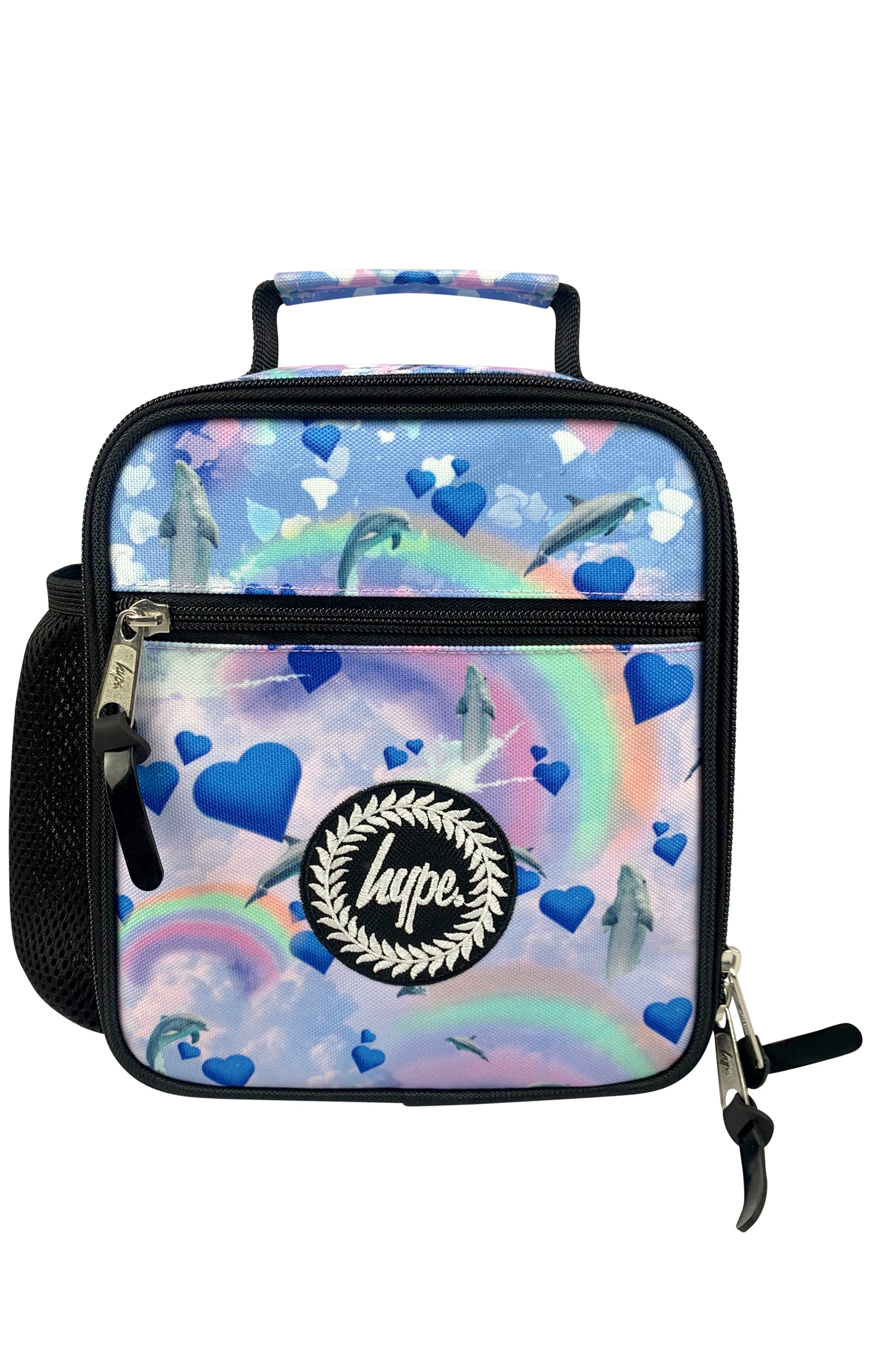 2-in-1 School Set - Rainbow Dolphin Backpack and Lunch Bag