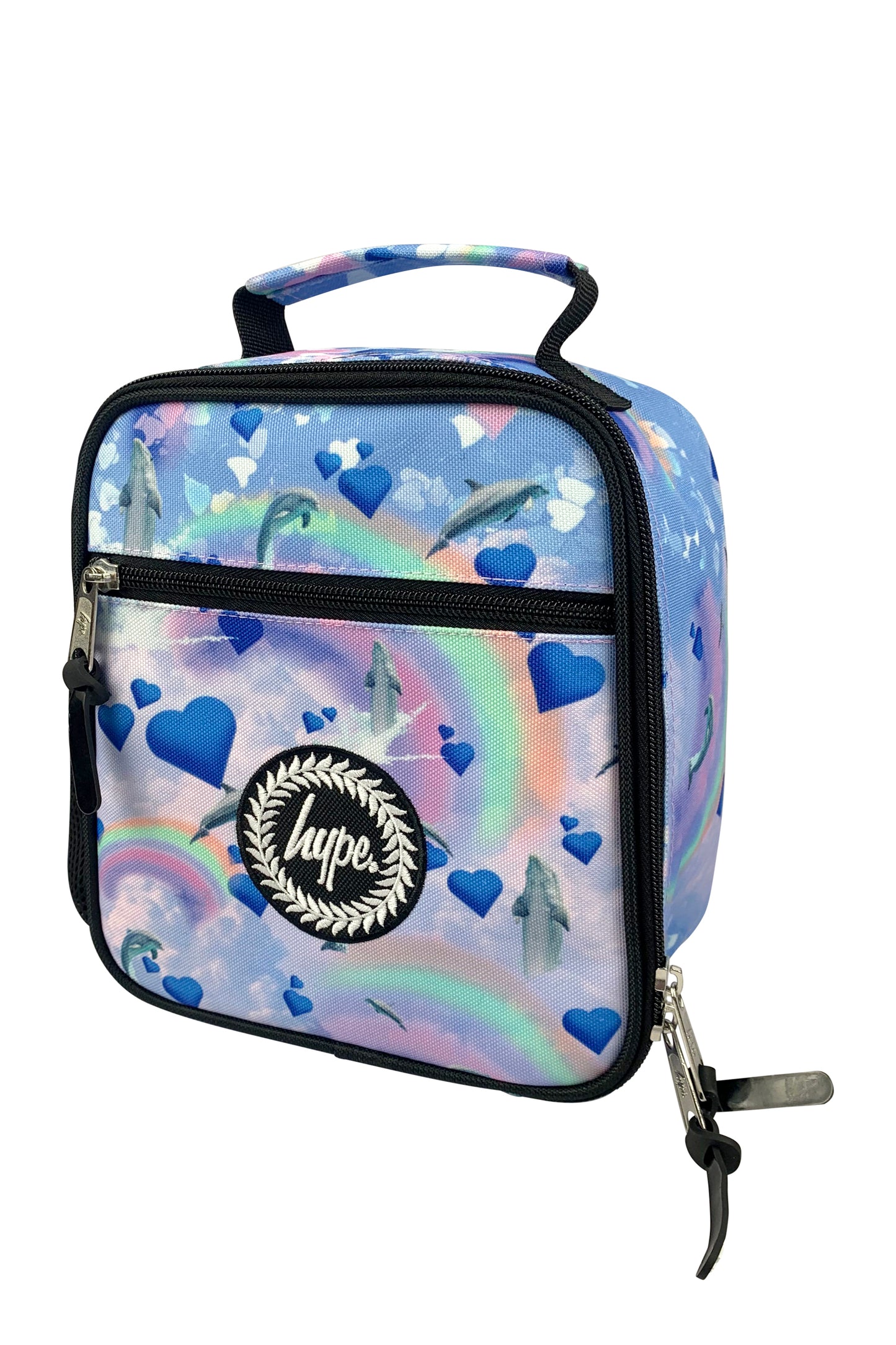 2-in-1 School Set - Rainbow Dolphin Backpack and Lunch Bag