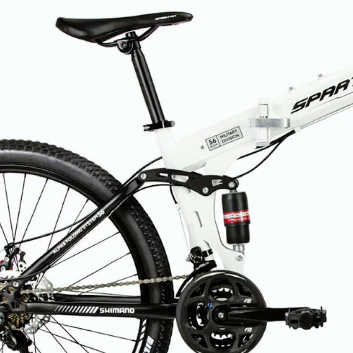 دراجة ألفا دوال سوس قابلة للطي مقاس 26 بوصة – باللون الأبيض