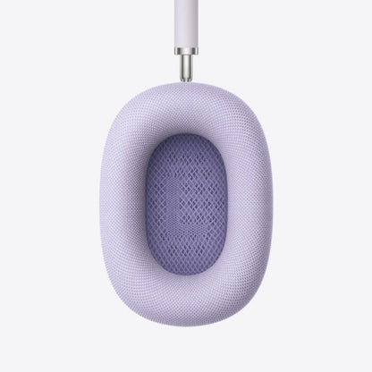 Purple mesh speaker on a white background
